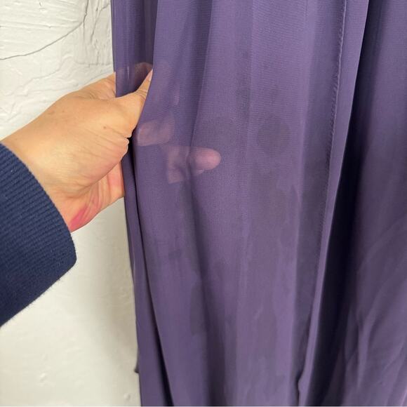 Narianna Purple Sequined Gown Womens XS Formal Bridesmaid Prom High Slit Dress - Picture 7 of 14